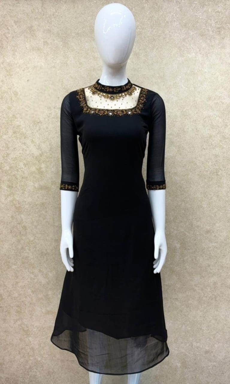 Heavy Mirror work/Jewel Neck Kurti