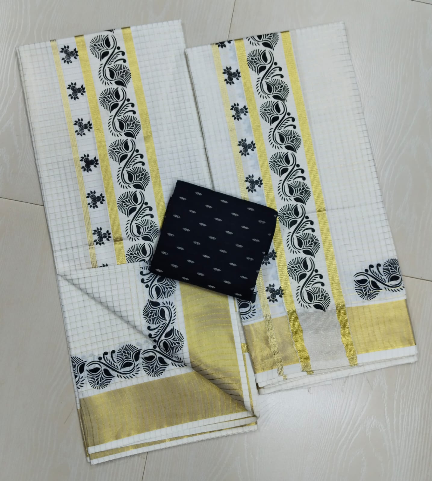 2*3 Checked Fancy Print Set Mund