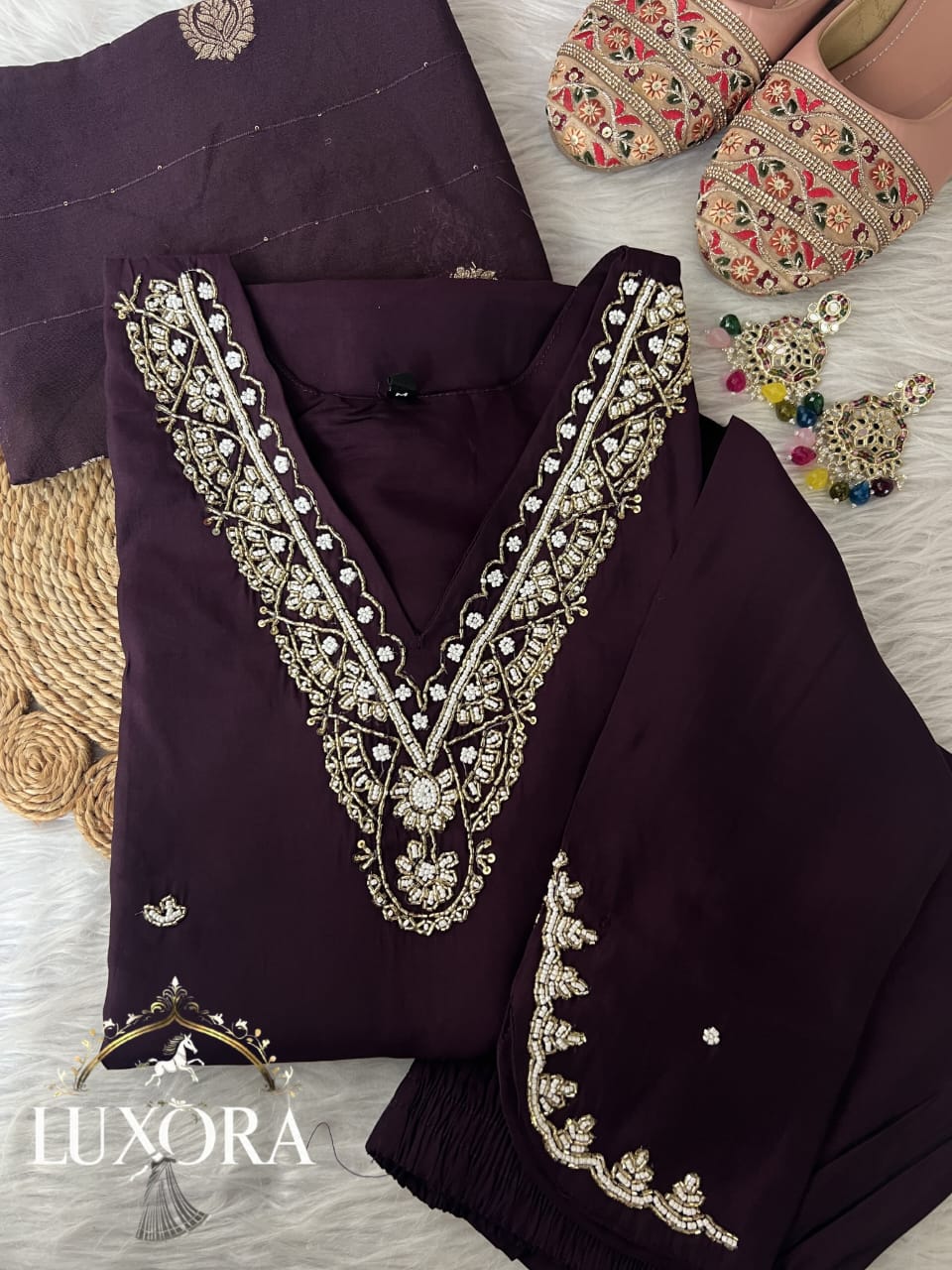 Designers Kurti Pant Dupatta Set