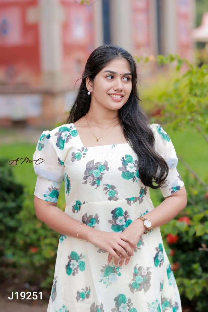 Linen Digital Print Top